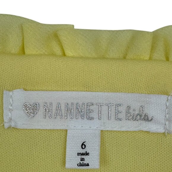 Nanette Kids Textured Yellow Fancy/Sparkle/Special Occasion Jacket Kid's Size 6 - Picture 6 of 8